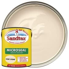 Image of Ultra Smooth Masonry Paint Ivory Stone 5L Exterior Weatherproof Durable Coating