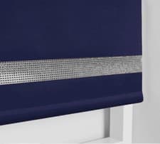Image of THERMAL BLACKOUT DIM OUT ROLLER BLIND – DIAMOND TRIM, EASY FIT, CHILD SAFE