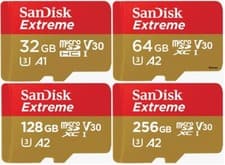 Image of For Dash Cam SanDisk 32GB 64GB 128GB 256GB Extreme Micro SD U3 Class 10 Card