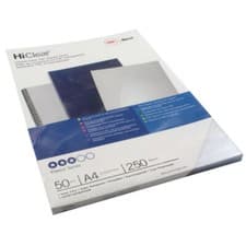 Image of A4 Binding Cover GBC HiClear 250 Micron Super Clear (50 PACK) Spill Proof 41606E