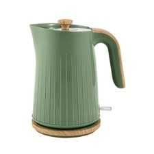 Image of Green And Wood Textured Scandi Fast Boil Electric Kettle 1.7L
