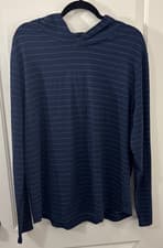 Image of VRST Essential Hoodie Men's XL Performance Modal Stretch in Navy Stripe NWT