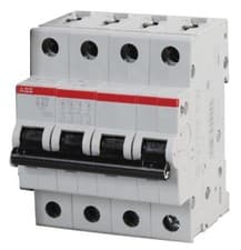 Image of Abb - S204-B63 - Circuit Breaker, Thermal Mag, 4 Pole,63a