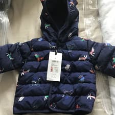 Image of Joules Printed Padded Winter Jacket 3-6 Months Navy Animals Print Brand New Tags