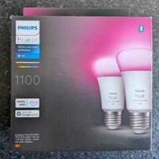 Image of Philips Hue E27 White and Color LED Bulb 1100 Lumen Smart Alexa Twin 2 Pack WiFi