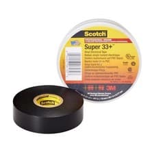 Image of 3M 80611207012 33 Super Electrical Tape Vinyl 19 mm x 20 m Black