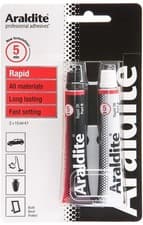 Image of Araldite Rapid Adhesive 2 Part Epoxy Glue Extra Strong Fast Heavy Duty Brand New