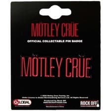 Image of MOTLEY CRUE Metal Pin Badge: LOGO : classic red Official Merch fan gift £pba