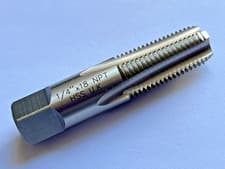 Image of 1/4 - 18 NPT HAND TAP PLUG BOTTOMING HSS EUROPA TOOL OSBORN F2610252 104