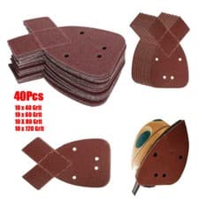 Image of 40PCS Mixed Mouse Sanding Sheets For Black and Decker Palm Sander Pads Sandpaper