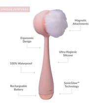 Image of PMD Clean Body Smart Body Cleansing Device Brush & Three Attachments In Blush