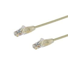 Image of StarTech.com 1.5 m CAT6 Cable - Slim CAT6 Patch Cord - Grey - Snagless RJ45 Conn