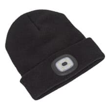 Image of Sealey Beanie Hat 4 SMD LED USB Rechargeable Head Light Lamp Torch Cap LED185