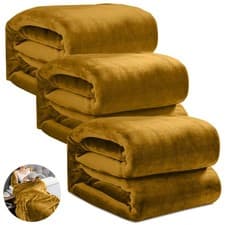 Image of Luxury Thick Mink Blanket Large Faux Fur Fleece Sofa Bed Throw Couch Warm Soft