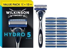 Image of Wilkinson Sword Hydro 5 Razor Super Value Pack - Razor + 13 Blades - Brand New