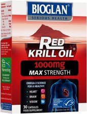 Image of Bioglan Red Krill Oil Max Strength 1000 mg, high in Omega-3 Fish Oil, EPA & DHA