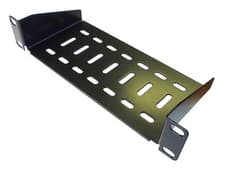 Image of 1U HALF RACK 9.5 inch wide SHELF, 100MM DEEP STEEL METAL VENTED Base 