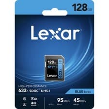 Image of Lexar  Professional 128GB Class 10 UHS I U1 633x  95MB/s High Speed SDXC Card-UK