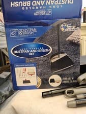 Image of Long Handled Dustpan and Brush Set – Broom Black & Grey