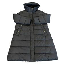 Image of Barbour International Barron Longline Puffer Jacket Black Women’s Size UK 14 (L)