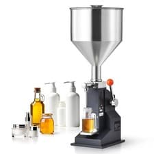 Image of 5-100ml Manual Liquid Filling Machine Paste Bottle Filler Adjustable with Hopper