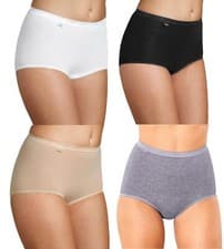 Image of Sloggi Basic+ Maxi Brief Ladies Cotton Rich Full Knickers Underwear (4 Pack)
