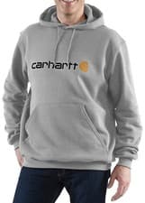 Image of Carhartt 100074 Hoodie Sweatshirt Chest Logo Midweight Loose Fit