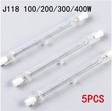 Image of 400W 118mm FLOODLIGHT BULB R7S Halogen Security Linear
