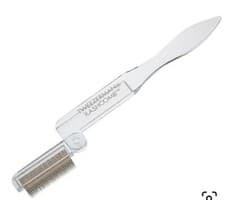 Image of Tweezerman Folding ilashcomb Eye Lash Comb Separator Clear Gold Platted FASTP&P 