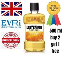 Image of 500ml LISTERINE Original Mouthwash Prevent Gum Problems Plaque Buy 2 Get 1 Free