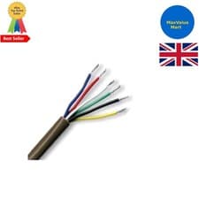 Image of Reliable 1m Brown PVC Insulated Alarm Cable - 6 Core for Safety and Security