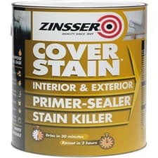 Image of Cover Stain Primer Sealer For Interior And Exterior Use White Zinsser 1 Litre