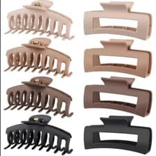 Image of 8 Pack 4.4 Inch Large Hair Claw Clips for Women Thin Thick Hair Big Matte Square