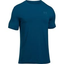Image of Under Armour Men's T-Shirt Charged Cotton Lockup Blackout Sport Gym Small 