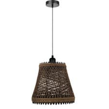 Image of Rattan Wicker Ceiling Pendant Light Shade Hanging Light Antique Lampshade
