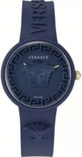 Image of Versace VE6G00623 Iconic Medusa Pop navy blue Silicone Women's Watch NEW