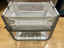Image of SnuzPod4 Bedside Crib with Mattress Dusk Grey