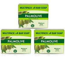 Image of 3x Palmolive Naturals Moisture Care Olive & Milk Soap 4 x 90g
