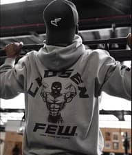 Image of Men'S Cotton Oversized Hoodie Sweatshirt High Kangaroo Pocket Gym Top Hooded