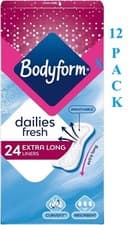 Image of 12 x Boxes Bodyform 24 Panty Liners Extra Dry Extra Long TOTAL 288 liners