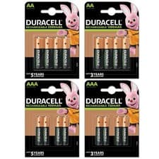 Image of Duracell Rechargeable Batteries AA AAA Ultra Plus NiMH Duralock Pre Stay Charge