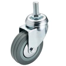 Image of Draper Swivel Bolt Fixing Rubber Castor 75mm Diameter S.W.L. 70kg 65475