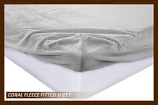 Image of Extra Deep Teddy Bear Fleece Fitted Sheet Cosy Winter Warm Marl Bed Sheets Cover