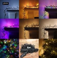 Image of Premier Christmas Cluster Lights - Multi Choice - Outdoor Multi Function & Timer