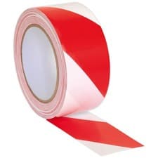Image of Sealey Hazard Warning Tape 50mm x 33mtr Red/White