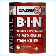 Image of Zinsser BIN Primer Sealer - Stain Killer Paint - White or Grey