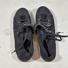 Image of NWOT Demonia Deviant-13 Ammunition Bullet Strap Black Canvas Sneakers Mens Sz 13