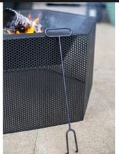 Image of LA HACIENDA MESH HEXAGON FIREPIT IN BLACK