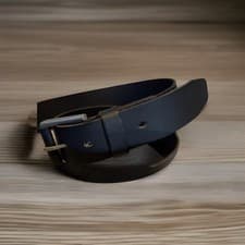 Image of Timberland Men's 36 Black Genuine Leather Classic Jean Belt Aged Silver Buckle