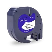 Image of 91201 91202 91200 12267 Label Tape Cartridge for Dymo LetraTag LT-100H 100T 12mm